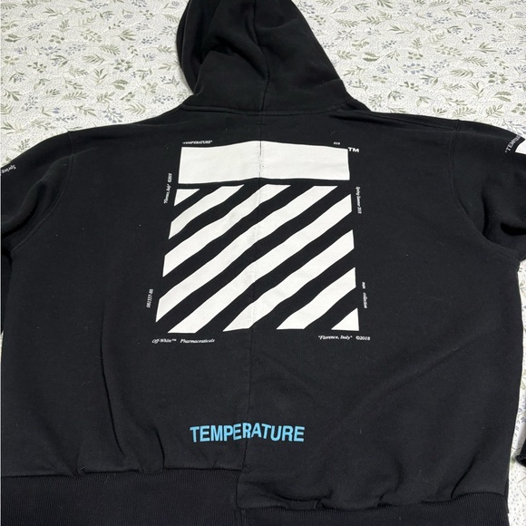 Off-White Black and White Striped Hoodie - Picture 3 of 16